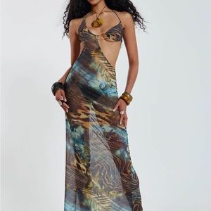jadedlondon oceana mesh maxi dress